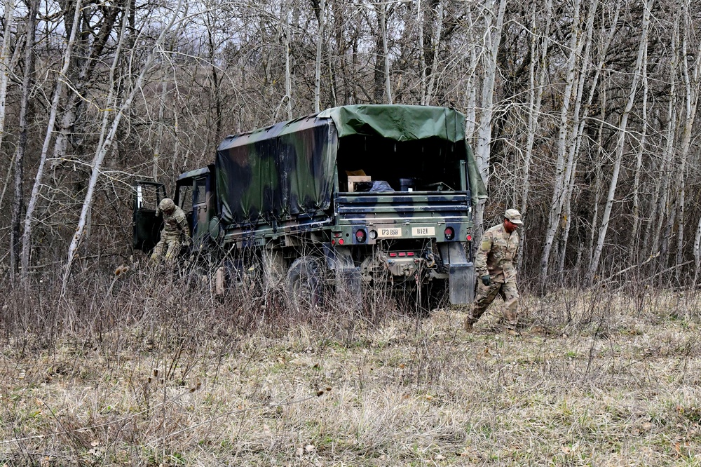 Sky Soldiers Conduct Vehicle Recovery Training in Gašinci, Croatia.