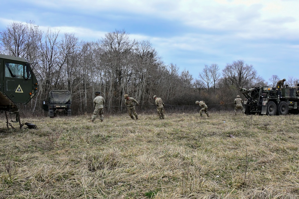 Sky Soldiers Conduct Vehicle Recovery Training in Gašinci, Croatia.