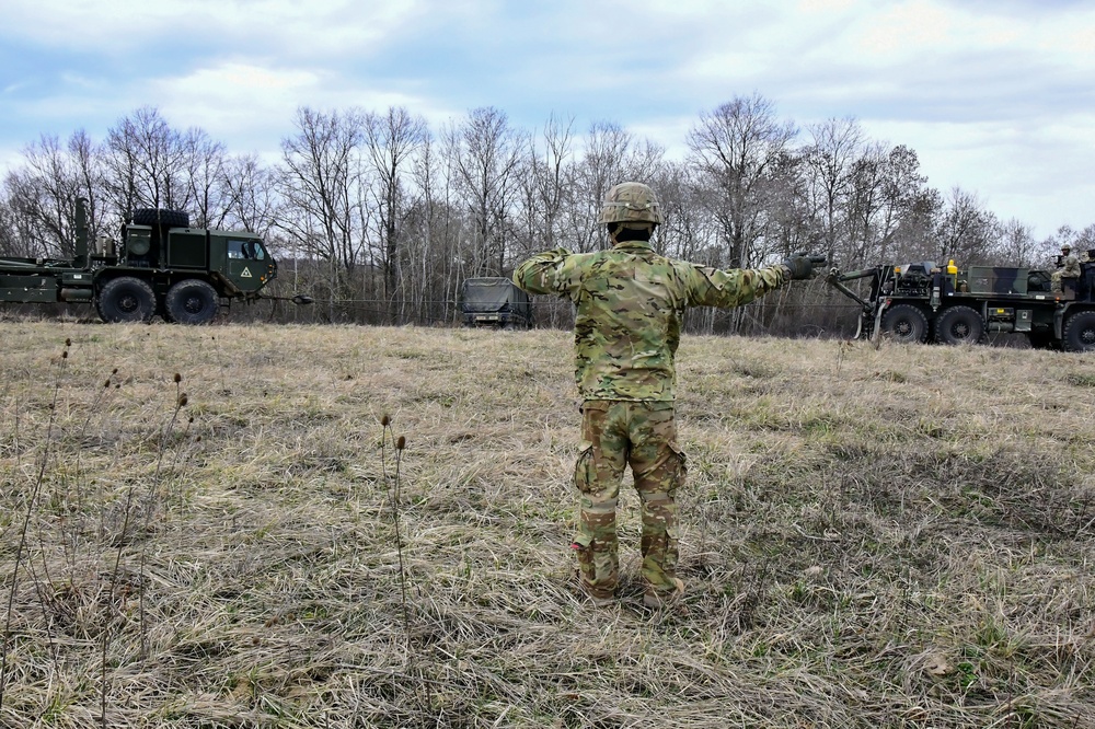 Sky Soldiers Conduct Vehicle Recovery Training in Gašinci, Croatia.