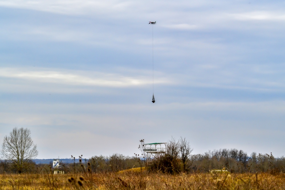 Sky Soldiers test FlyingBasket drone for transporting equipment and injuries