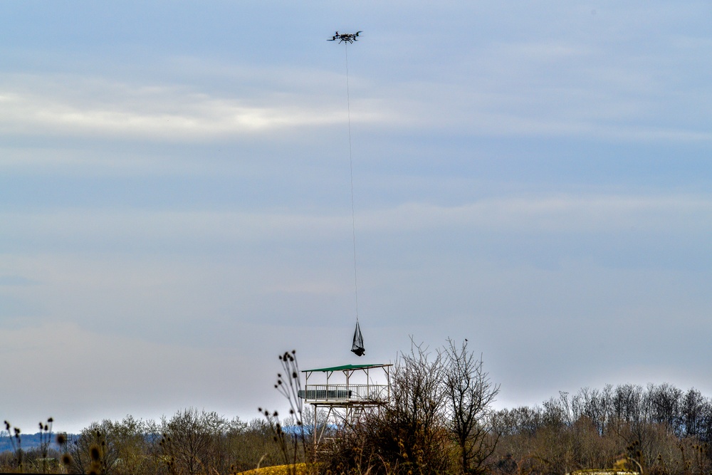 Sky Soldiers test FlyingBasket drone for transporting equipment and injuries