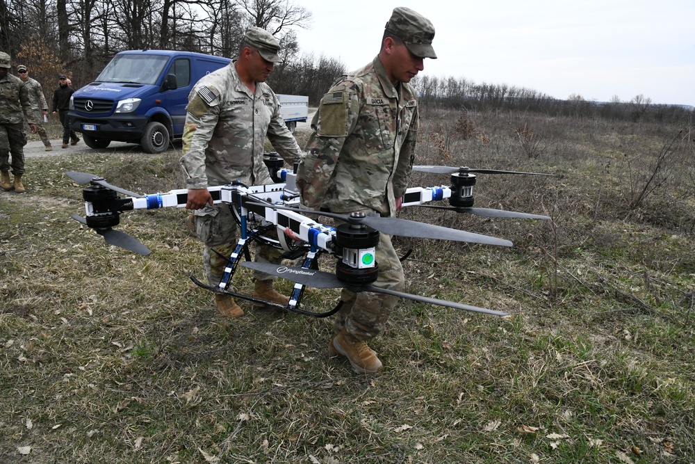 Sky Soldiers test FlyingBasket drone for transporting equipment and injuries