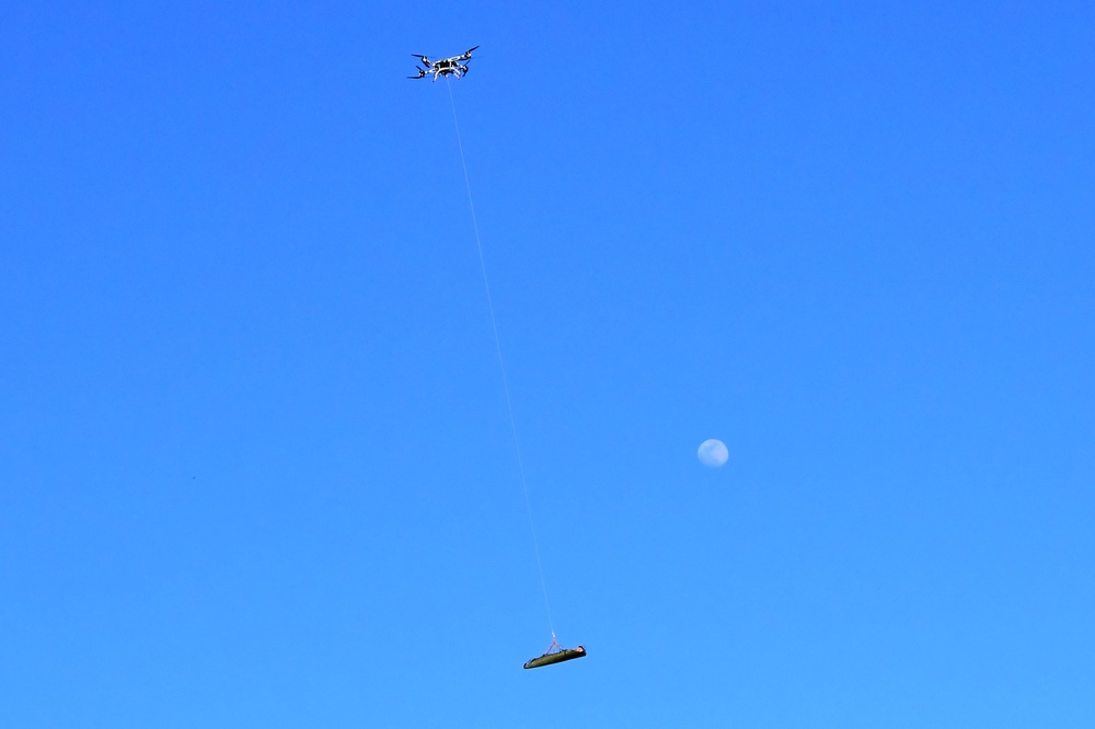 Sky Soldiers test FlyingBasket drone for transporting equipment and injuries