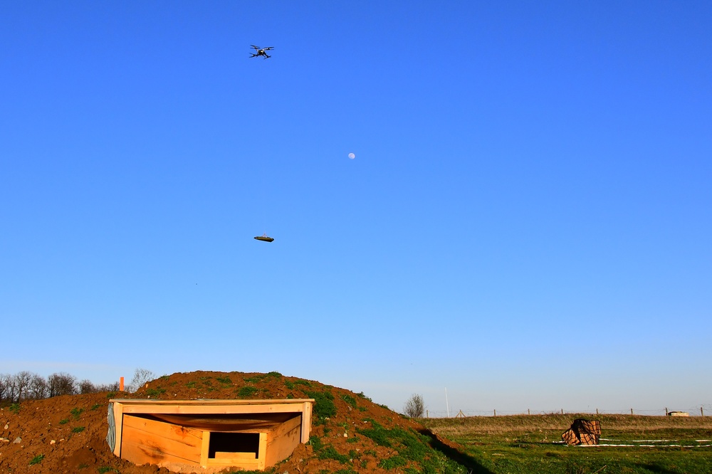 Sky Soldiers test FlyingBasket drone for transporting equipment and injuries