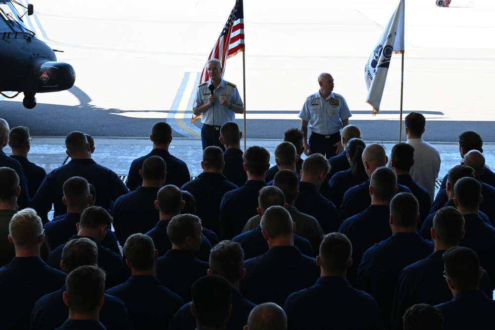 Seventh Coast Guard District commander meritoriously advances member