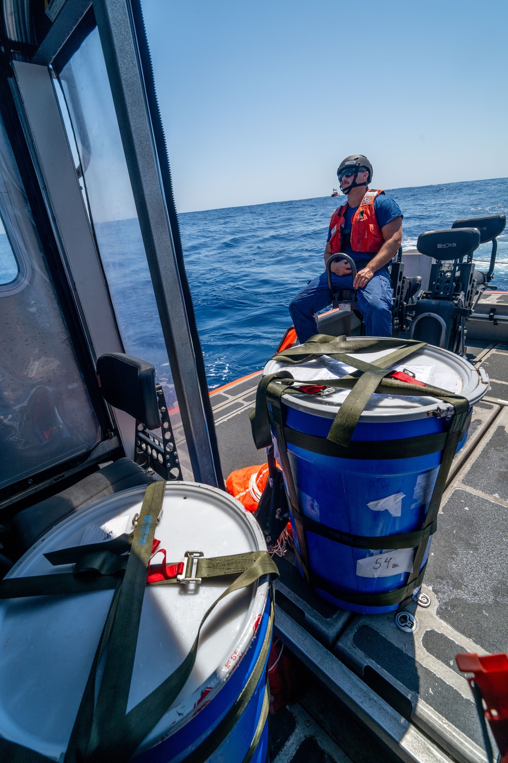 Coast Guard Cutter Kimball conducts air drop to continue counter-drug operations in the Eastern Pacific Ocean
