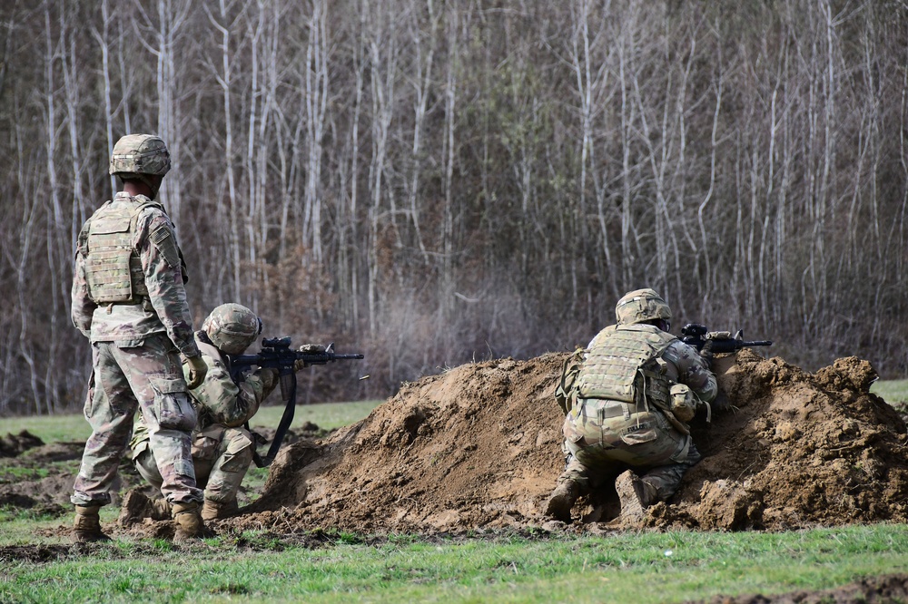 Sky Soldiers Conduct M4 team live-fire exercises at Gašinci training area, Croatia