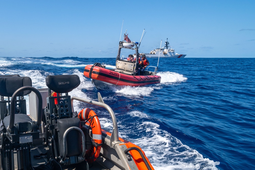 Coast Guard Cutter Kimball conducts operations in the Eastern Pacific Ocean