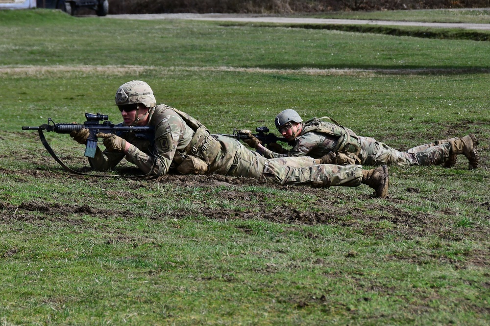 Sky Soldiers Conduct M4 team live-fire exercises at Gašinci training area, Croatia