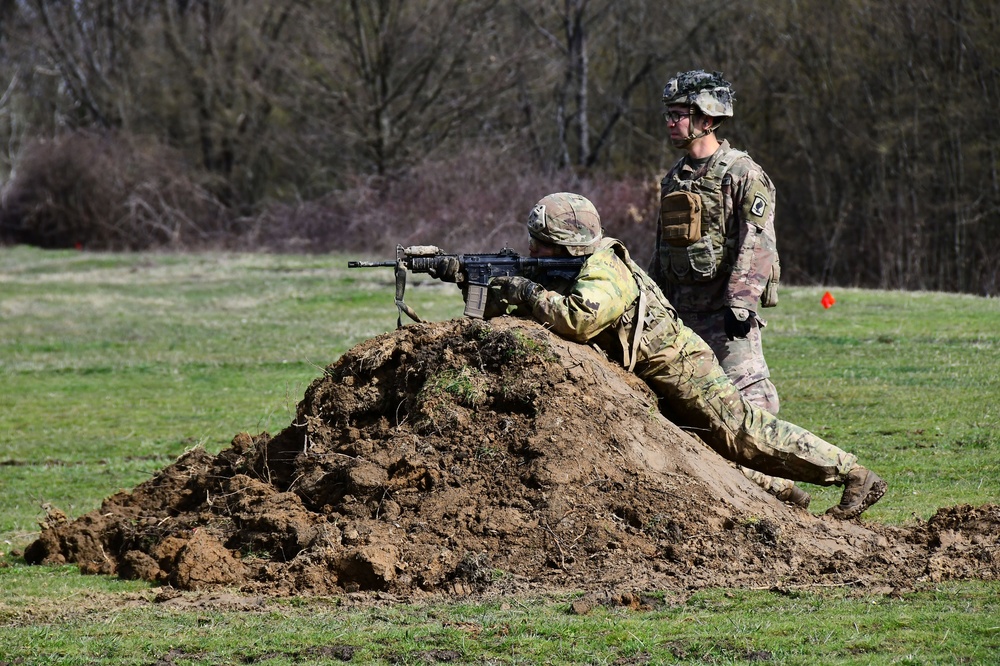 Sky Soldiers Conduct M4 team live-fire exercises at Gašinci training area, Croatia