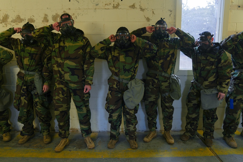 2nd MLG CBRN Marines Conduct Gas Chamber Training