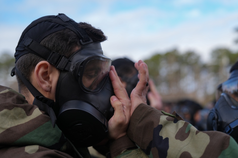 2nd MLG CBRN Marines Conduct Gas Chamber Training