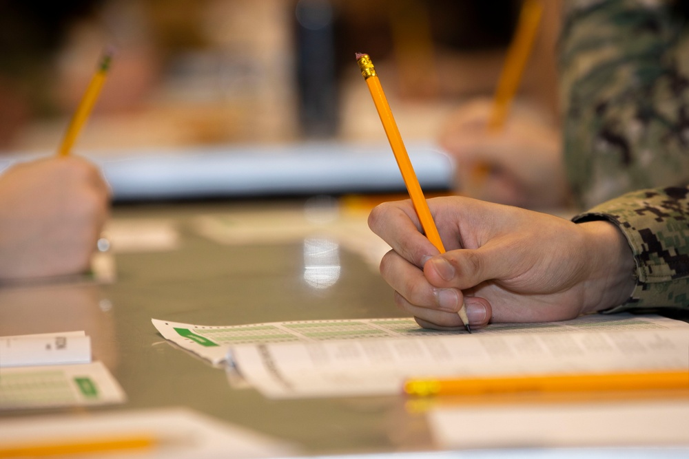 Hampton Roads Sailors take E-5 Navy-Wide Advancement Exam
