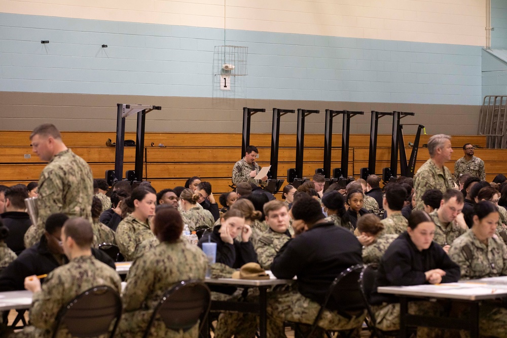 Hampton Roads Sailors take E-5 Navy-Wide Advancement Exam