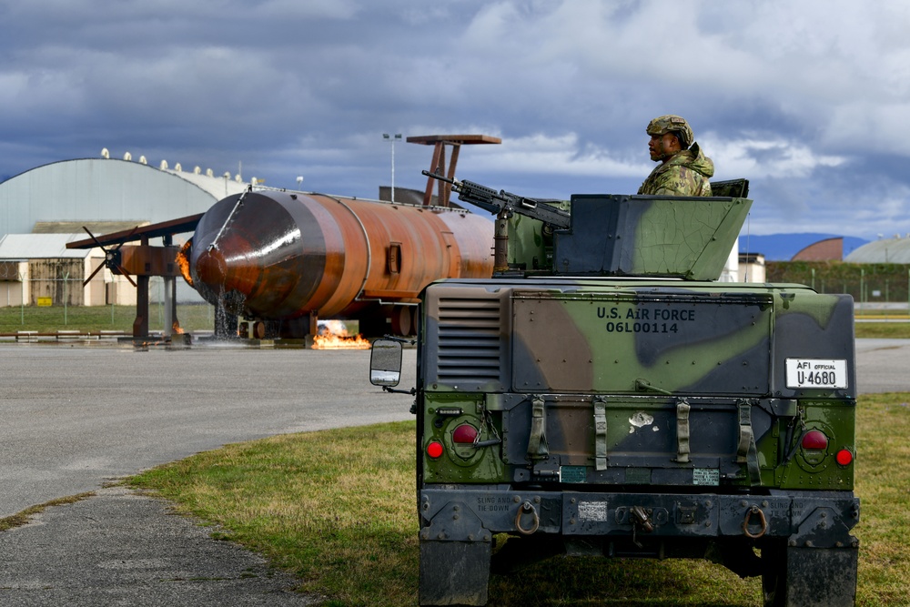 Exercise Fighting Wyvern 25-01 simulated fire incident