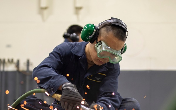 Tripoli Sailors Preform Deck Preservation Work
