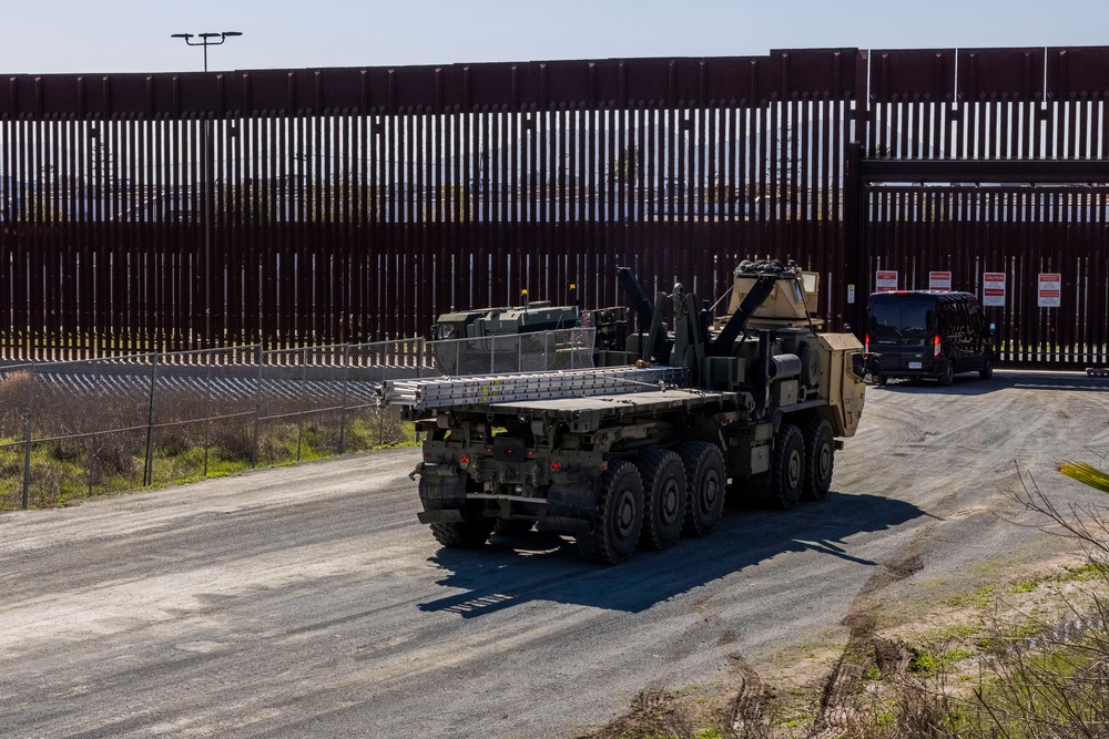 U.S. Marines reinforce barrier along southern border