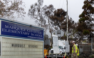 USACE Assesses Wildfire Cleanup at Marquez Elementary