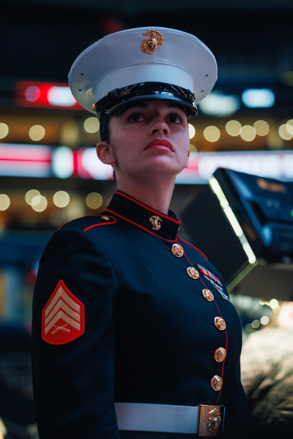 Sgt. Shelby Petersen performs national anthem at Capital One Arena