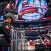 Sgt. Shelby Petersen performs the national anthem at Capital One Arena