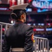 Sgt. Shelby Petersen performs the national anthem at Capital One Arena