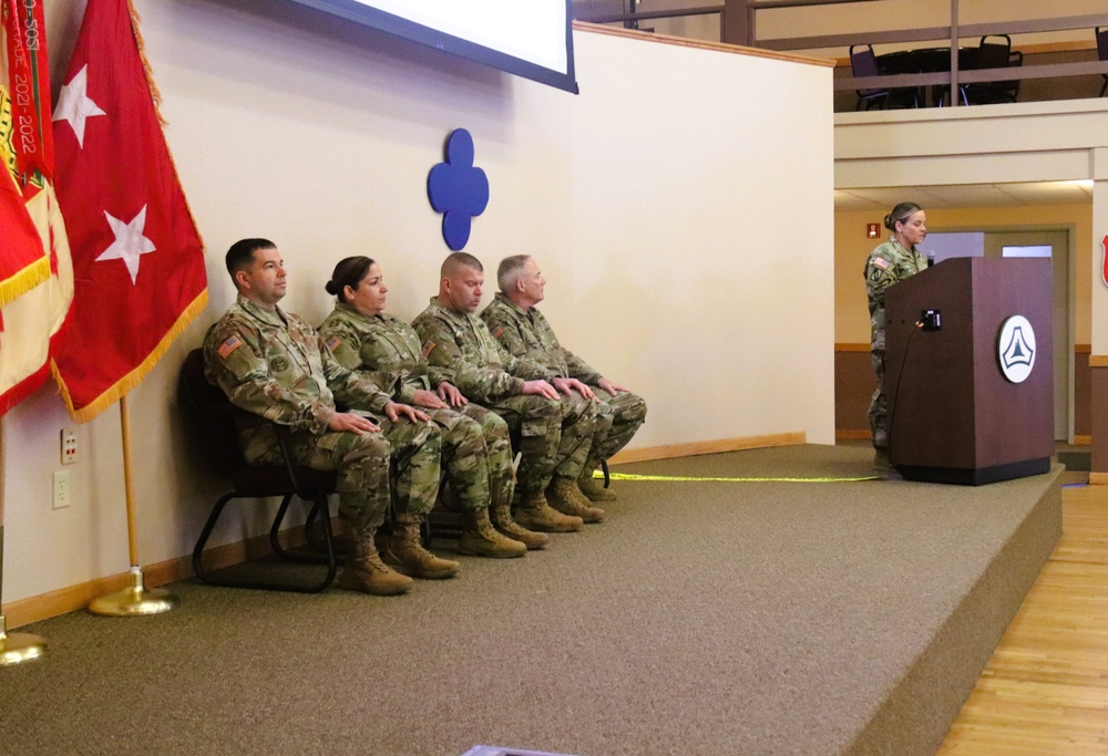 Fort McCoy Garrison Soldiers switch to 88th Readiness Division patch in patching ceremony