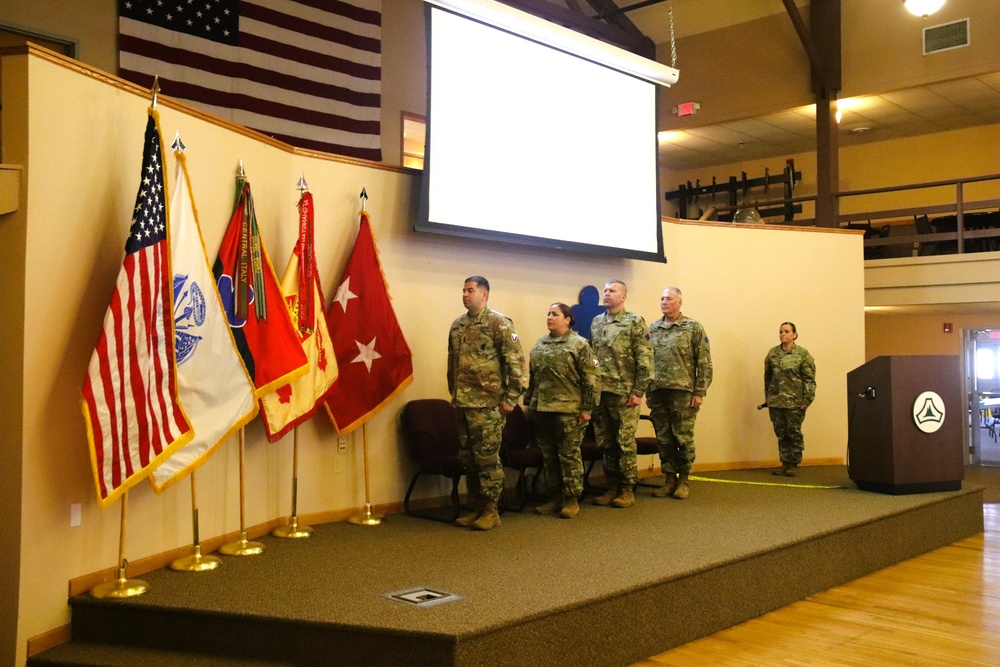 Fort McCoy Garrison Soldiers switch to 88th Readiness Division patch in patching ceremony