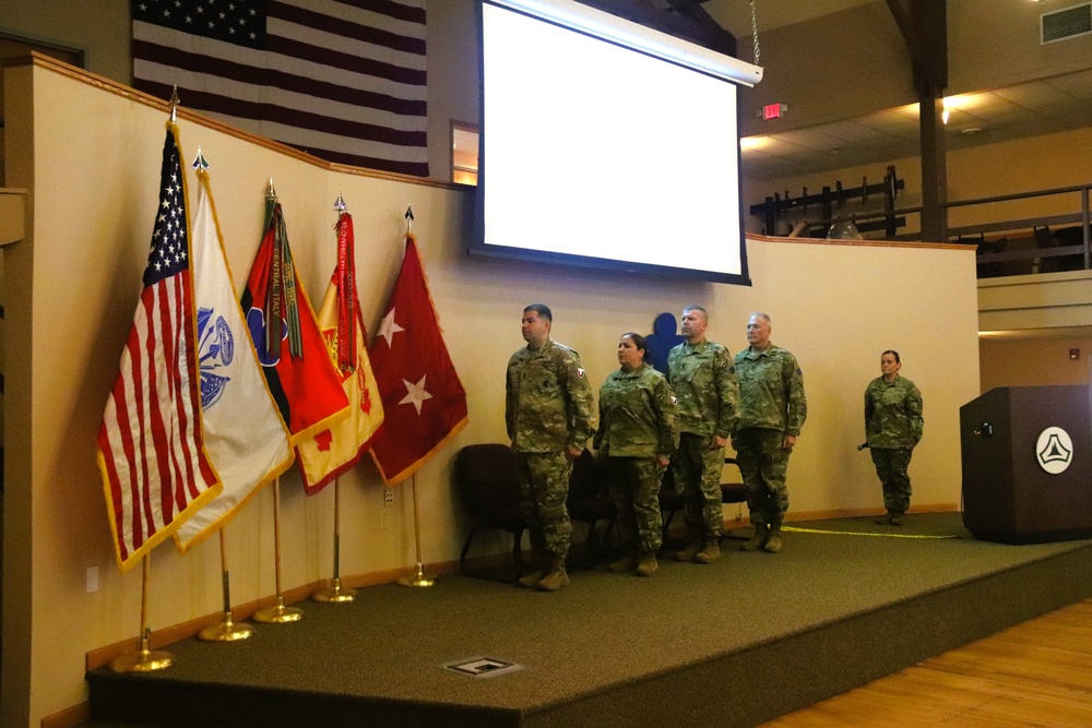 Fort McCoy Garrison Soldiers switch to 88th Readiness Division patch in patching ceremony