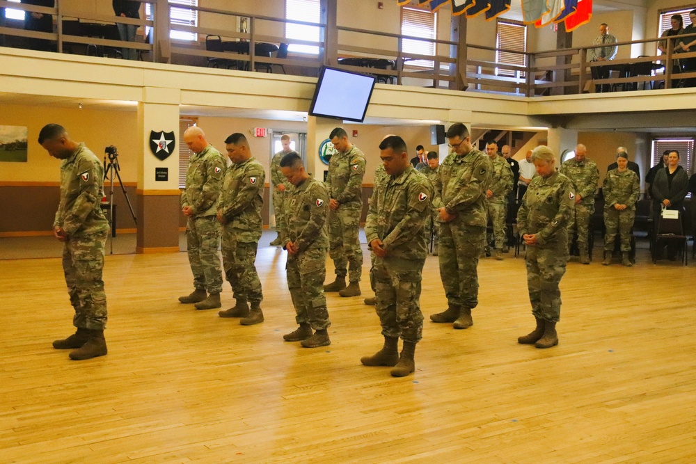 Fort McCoy Garrison Soldiers switch to 88th Readiness Division patch in patching ceremony