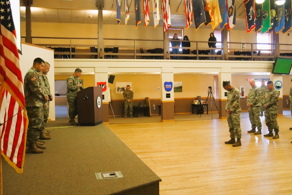 Fort McCoy Garrison Soldiers switch to 88th Readiness Division patch in patching ceremony