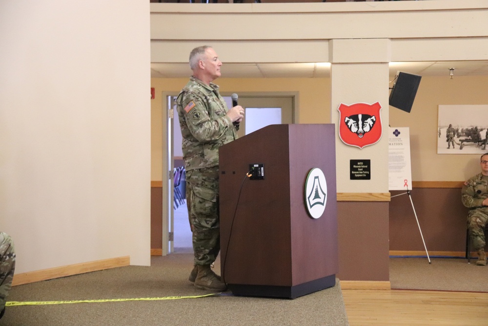 Fort McCoy Garrison Soldiers switch to 88th Readiness Division patch in patching ceremony