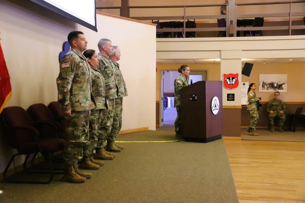 Fort McCoy Garrison Soldiers switch to 88th Readiness Division patch in patching ceremony