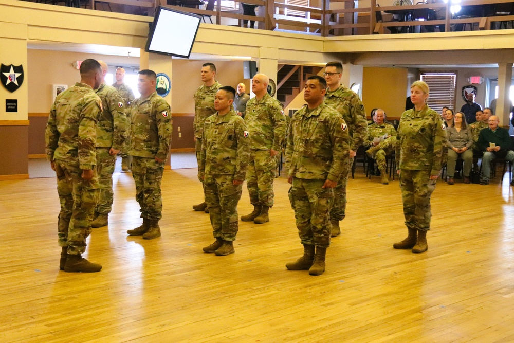 Fort McCoy Garrison Soldiers switch to 88th Readiness Division patch in patching ceremony