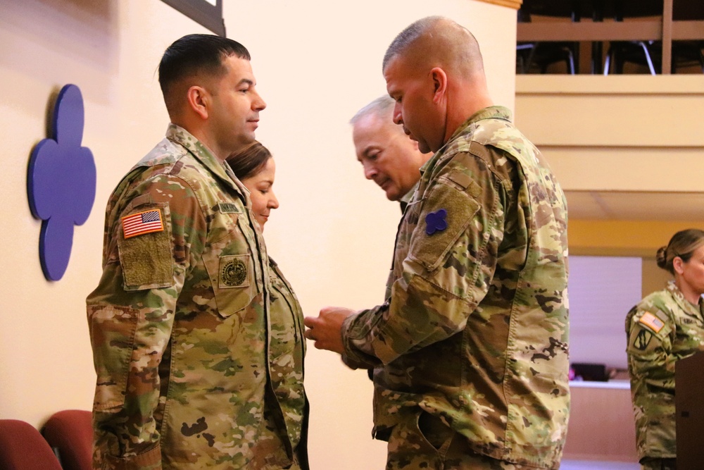 Fort McCoy Garrison Soldiers switch to 88th Readiness Division patch in patching ceremony