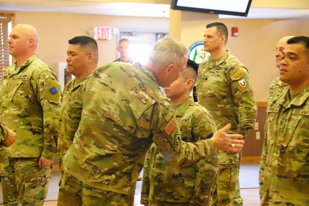 Fort McCoy Garrison Soldiers switch to 88th Readiness Division patch in patching ceremony