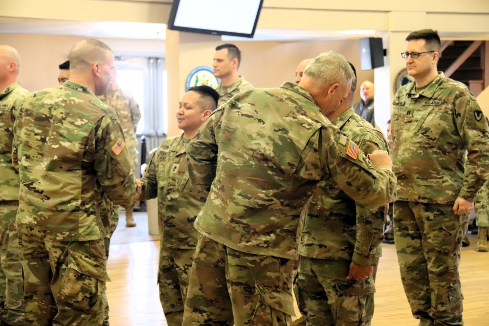 Fort McCoy Garrison Soldiers switch to 88th Readiness Division patch in patching ceremony