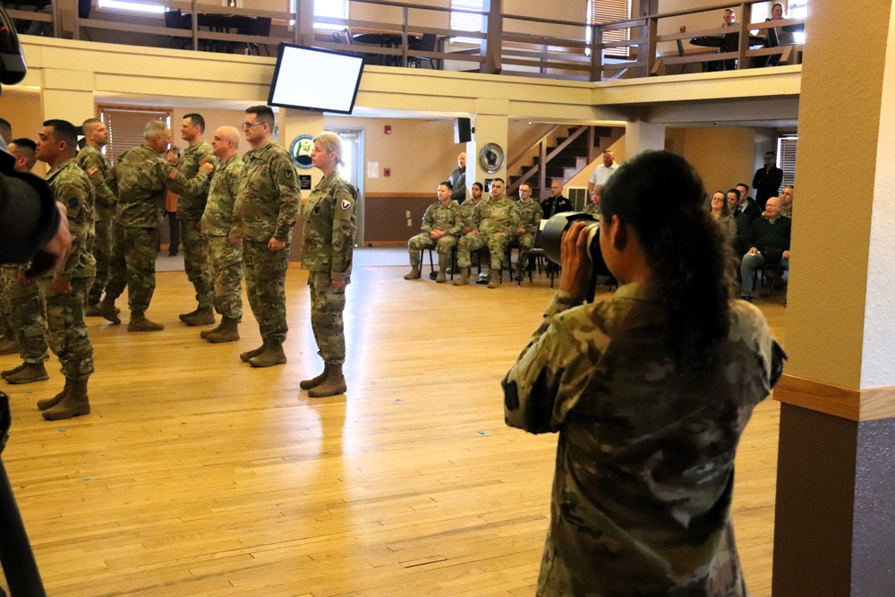 Fort McCoy Garrison Soldiers switch to 88th Readiness Division patch in patching ceremony