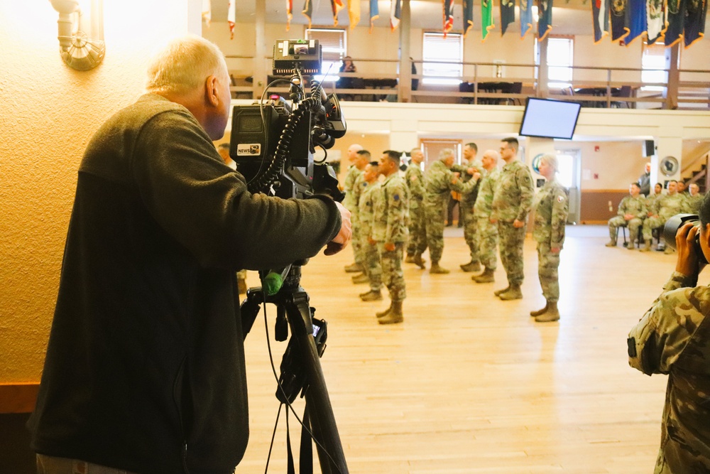 Fort McCoy Garrison Soldiers switch to 88th Readiness Division patch in patching ceremony