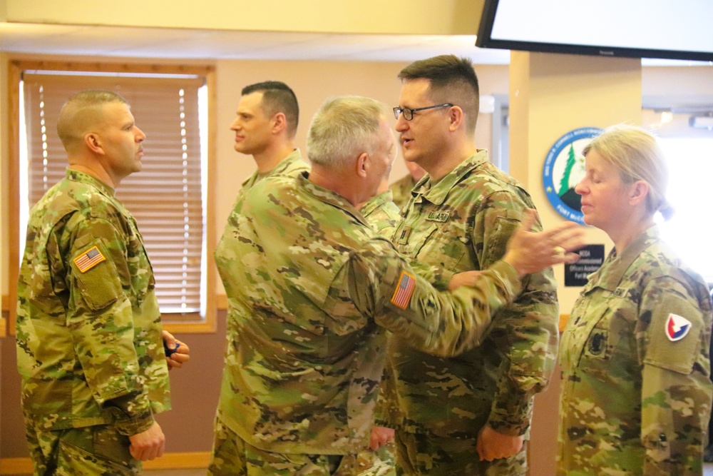 Fort McCoy Garrison Soldiers switch to 88th Readiness Division patch in patching ceremony