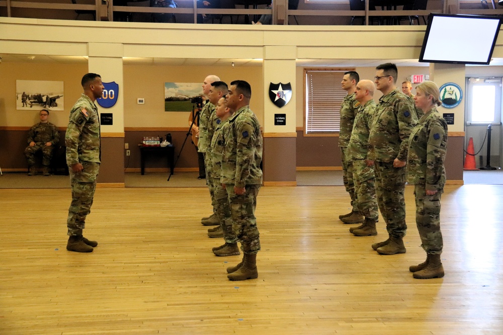 Fort McCoy Garrison Soldiers switch to 88th Readiness Division patch in patching ceremony