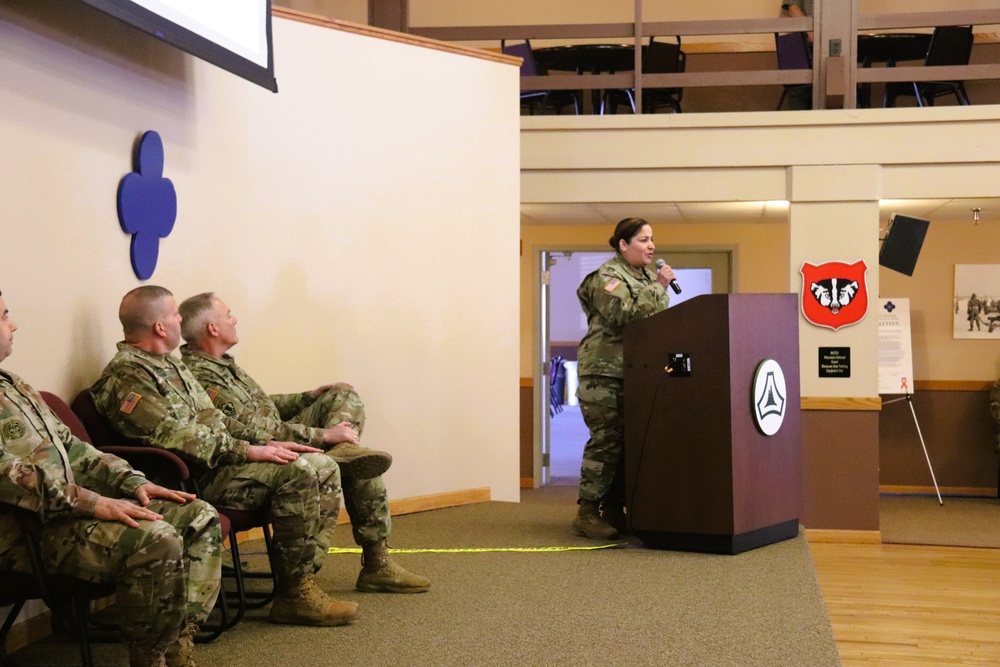 Fort McCoy Garrison Soldiers switch to 88th Readiness Division patch in patching ceremony