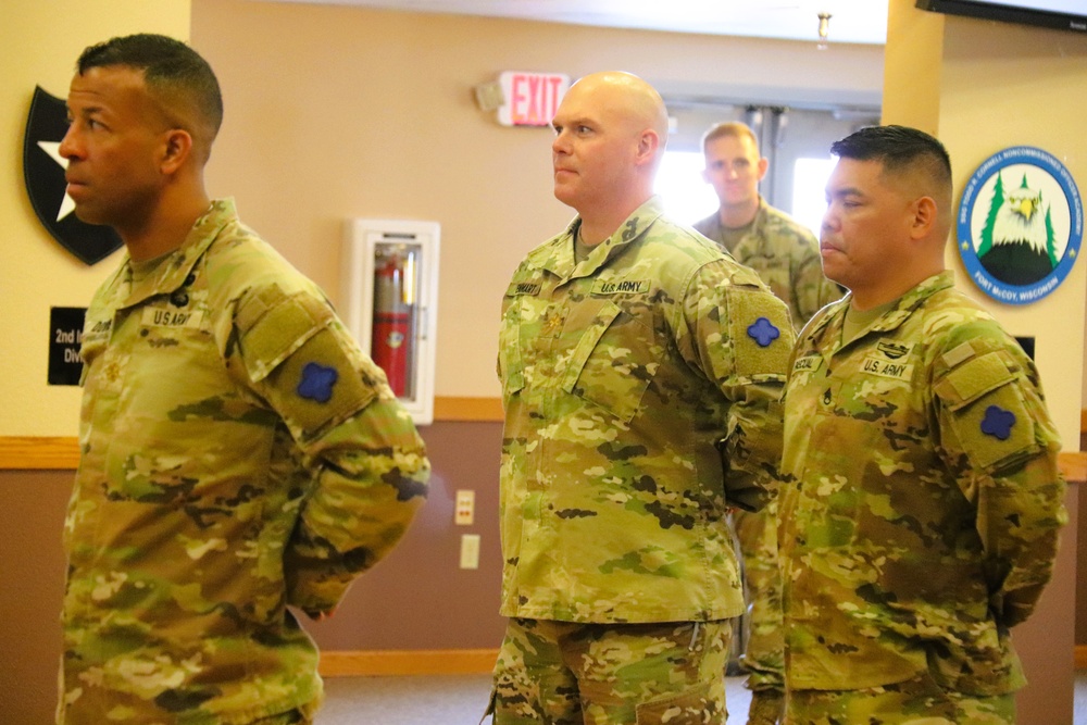 Fort McCoy Garrison Soldiers switch to 88th Readiness Division patch in patching ceremony