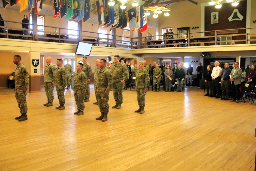 Fort McCoy Garrison Soldiers switch to 88th Readiness Division patch in patching ceremony