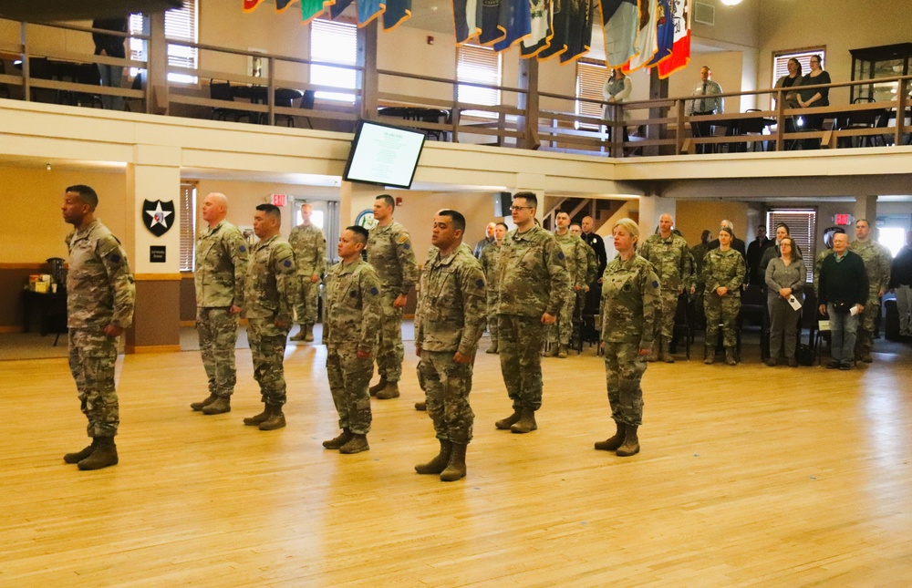 Fort McCoy Garrison Soldiers switch to 88th Readiness Division patch in patching ceremony