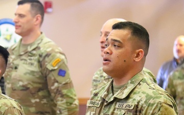 Fort McCoy Garrison Soldiers switch to 88th Readiness Division patch in patching ceremony