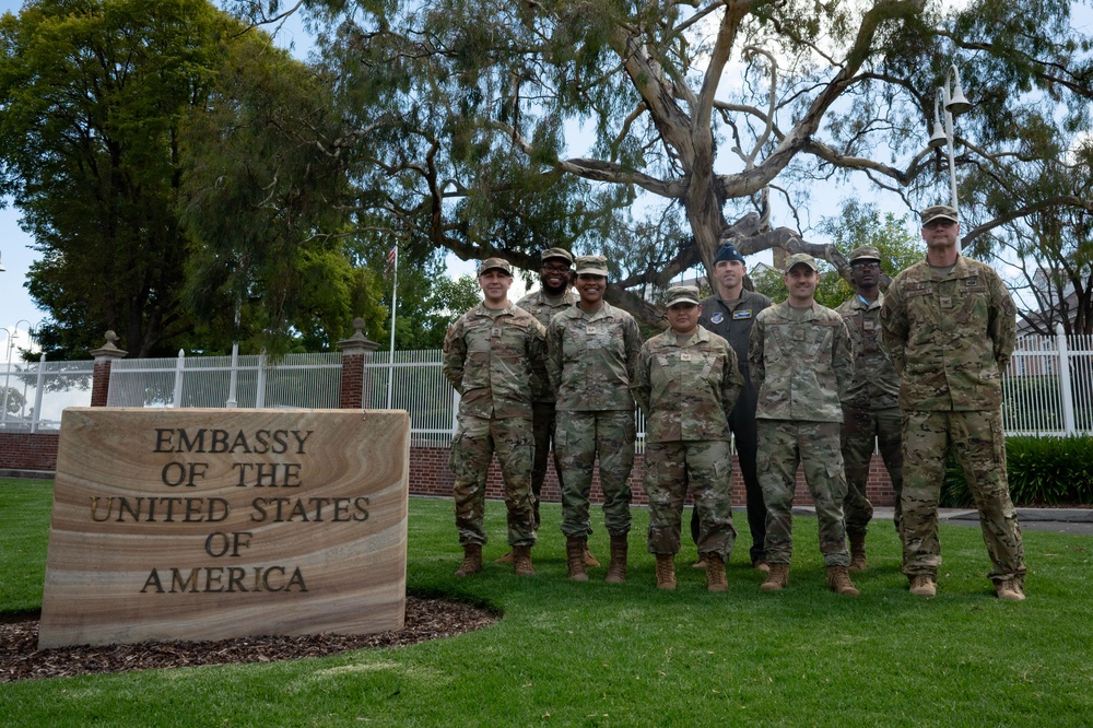 374 AW leaders bridge the gap: command team visits partners and tenant units down under