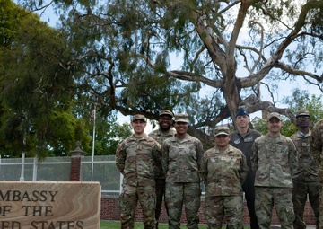 374 AW leaders bridge the gap: command team visits partners and tenant units down under