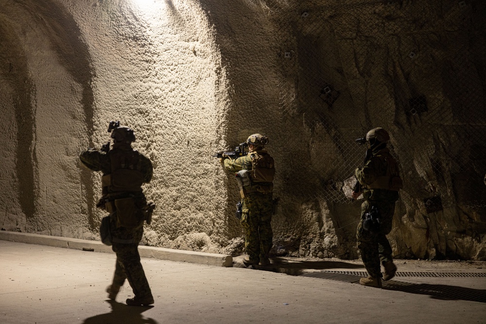 U.S. Reconnaissance Marines Execute Underground Training During KMEP 25.1 
