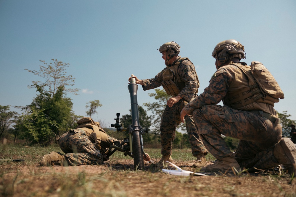 Cobra Gold 25: 1st LAR Mortars conduct MARFINEX