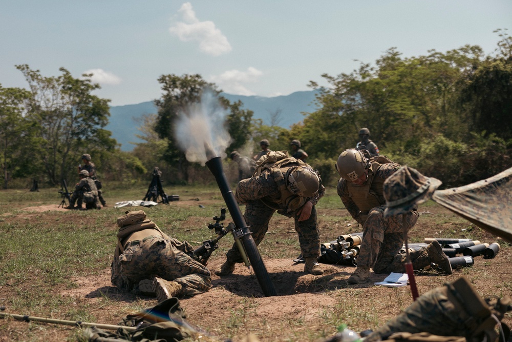 Cobra Gold 25: 1st LAR Mortars conduct MARFINEX